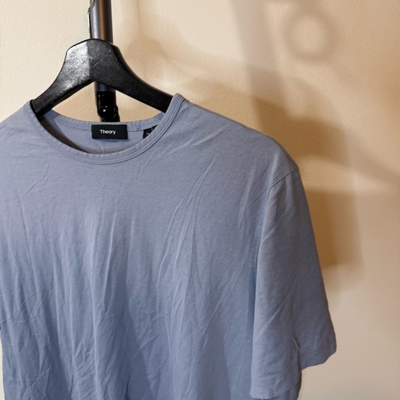 Theory Men's Light Blue Short Sleeve Tee - Picture 2 of 6